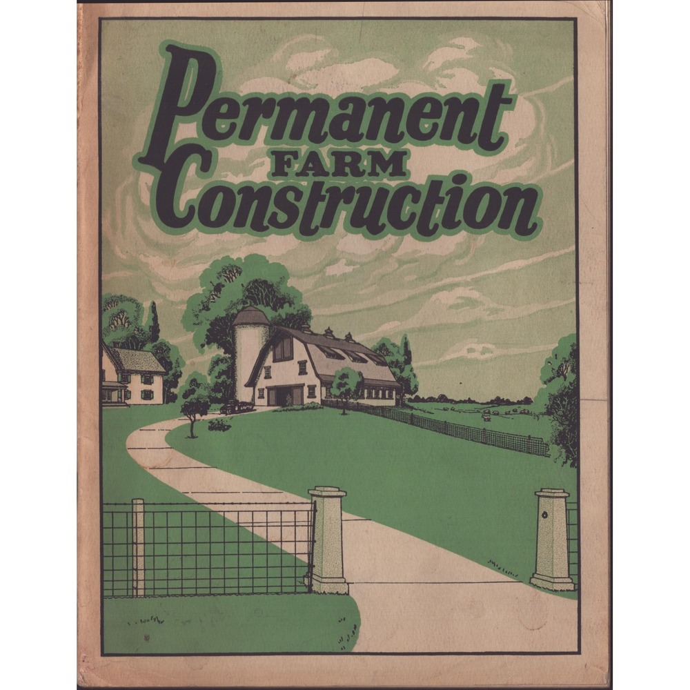 Vintage Permanent Farm Construction Concrete Masonry Illustrated Booklet Guide - Picture 1 of 3